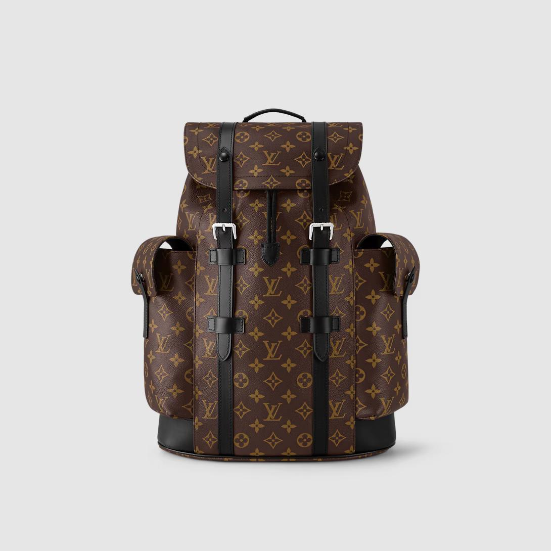 Túi Louis Vuitton Christopher Monogram Macassar Nam Nâu